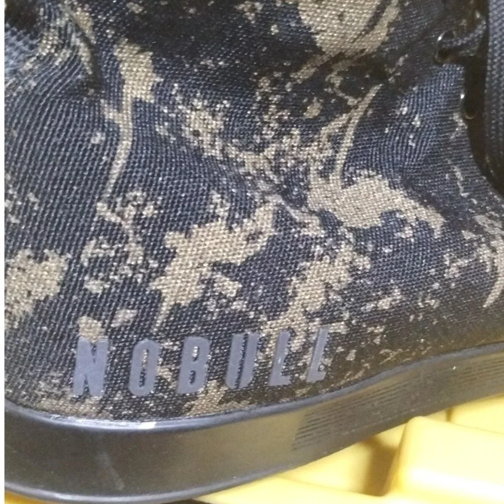 NOBULL High Top Trainer Black Army Green Camo SuperFabric Training Shoes Mens 10